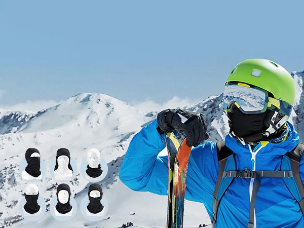 【Valentine's Day Gift】AstroAI Balaclava Winter Ski Mask Winter Fleece Thermal Face Mask Cover for Men Women Warmer Windproof Breathable, Cold Weather Gear for Skiing, Outdoor Work, Motorcycling, Snowboarding, Grey-M, 21.5-23