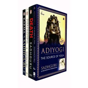 Sadhguru Collection 4 Books Set (Adiyogi The Source of Yoga, Death, Inner Engineering, Karma) Paperback – February 1, 2023
