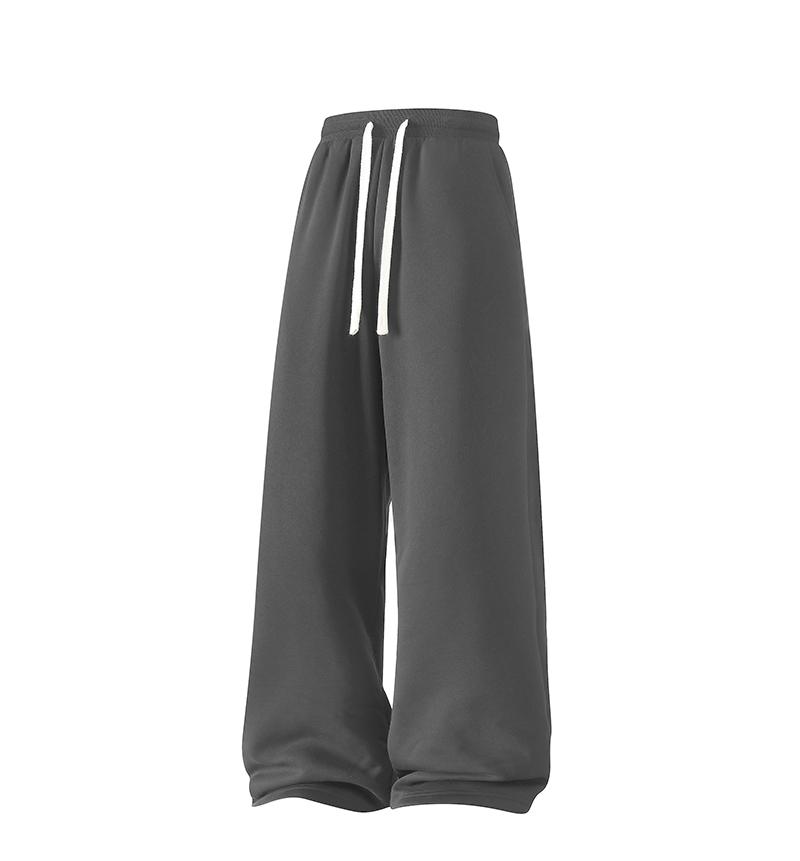 Men's Solid Thermal Lined Drawstring Waist Pants, Casual Comfy Loose Fitting Trousers for Fall & Winter, Men's Bottoms for Daily Wear, Relaxed Fit