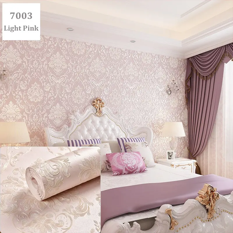 A roll of self-adhesive 3D embossed minimalist European-style wallpaper, easy to peel and stick, ivory court-style wallpaper, Sticky Wallpaper Peel And Stick, suitable for bedroom and living room TV feature walls, home decoration