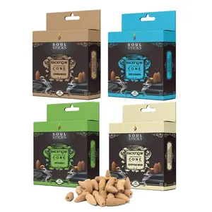 Soul Sticks Aroma Mix Assorted Backflow Cones - 4 Pack