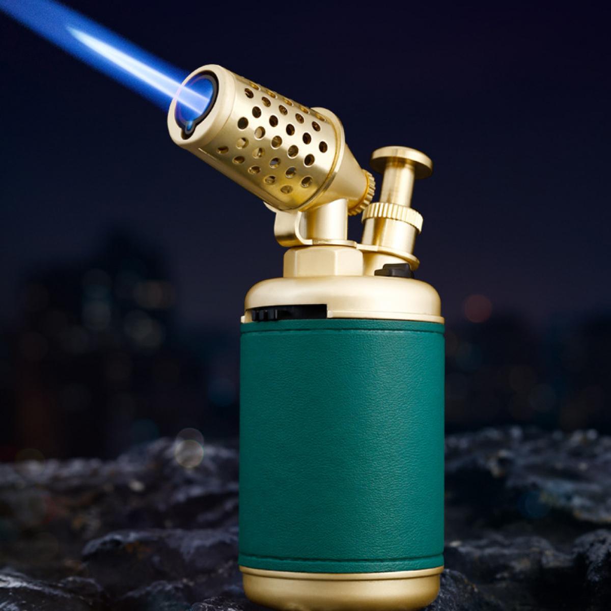 Professional Gas Lighter Windproof Flamethrower 1300℃ Welding Gun Torch for Candle Cooking Barbecue and Moxibustion (Without fuel)