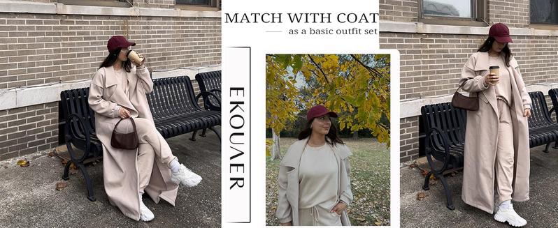 Women's 2 Piece Lounge Set Long Sleeve Knit Pajamas Sweatsuit Jogger Pant Outfits With Pockets S-XXL,Outfits for Daily, Downtown Girl Clothes. Fal Outfits, Christmas 2025 Trend, Fall & Winter Womenswear Loungewear Nightwear Soft Sweater