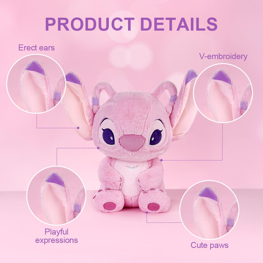 【Holiday Gift】Disney Stitch & Angel Large-Size Plush Dolls 20inch| Adorable Graduation Gift for Her, Perfect Cuddly Collectibles for Fans, Holiday & Holiday Haul & New Year