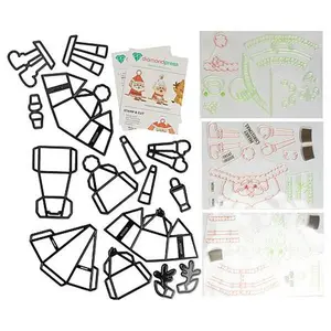 Crafts & Sewing Diamond Press Santa, Mrs. Claus & Rudolph Bobblehead Stamp and Die Kit