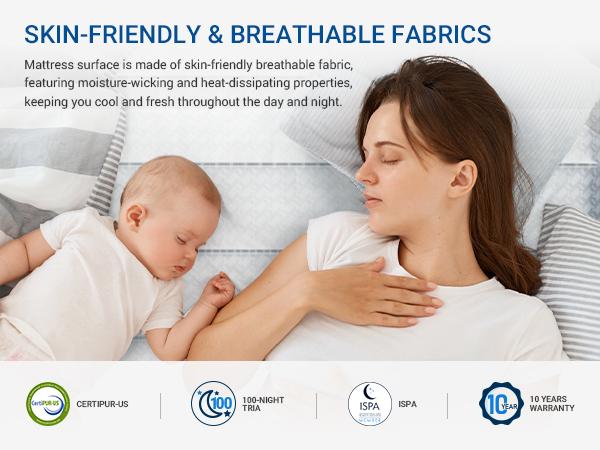 Full/Queen/King Mattress -6/8/10/12/14 Inch-Perfect Balance of Softness & Firmness: High-Quality Mattress for All Sleepers & Body Alignment-Motion Isolation Mattress