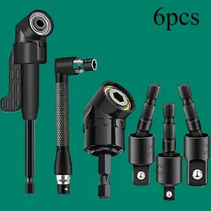 Right Angle Drill Attachment Set 360° Rotatable Impact Grade Socket Adapters Hex Shank 105° Angle Drill Adapters & 90° Level Drill Bits