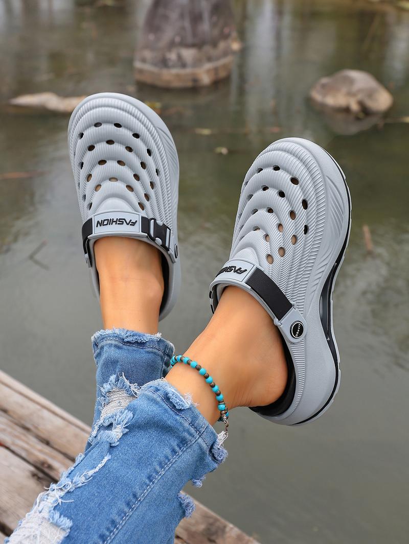 Ubetif Summer Women's Clogs Outdoor Thick Sole Non-Slip Odor Resistant Durable Quick Drying Soft Beach Sandals