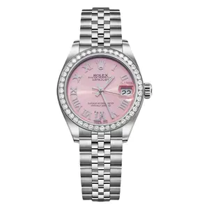 Rolex Datejust 31mm Stainless Steel Custom Pink Dial & Diamond Bezel 68274 WHP039468