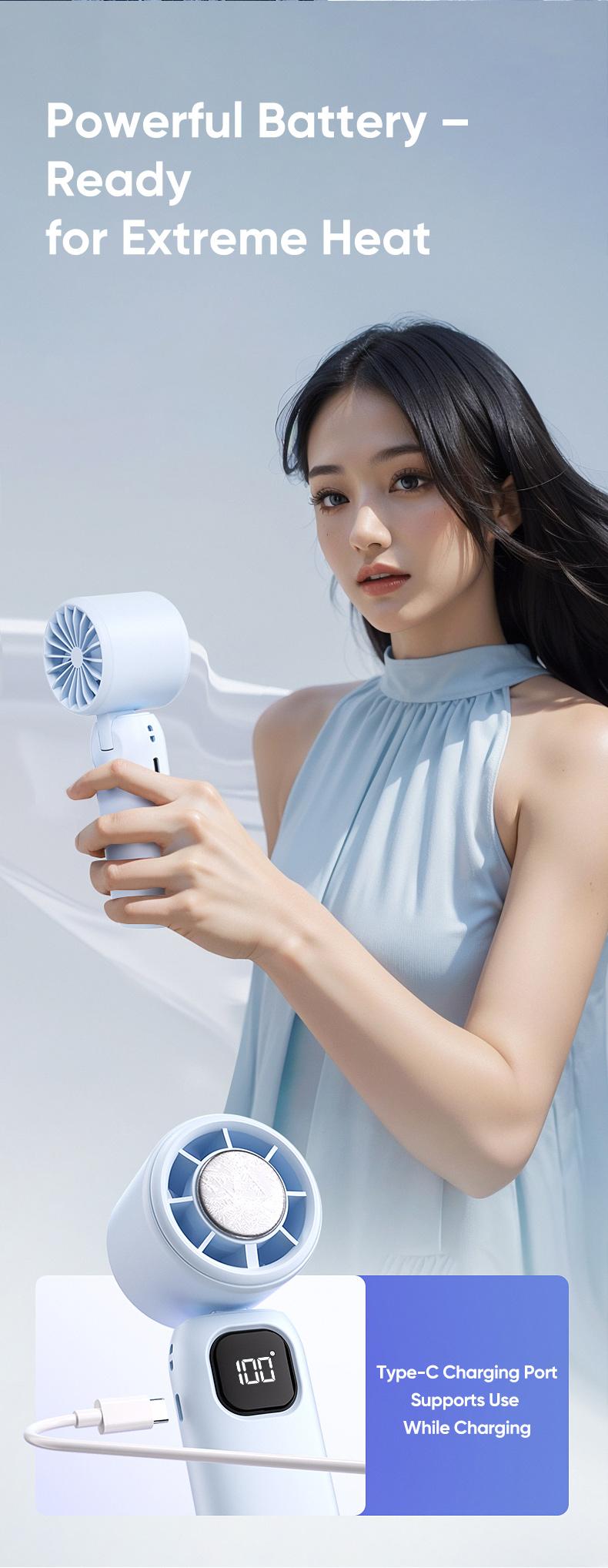 3-in-1 mini handheld fan, 199 levels of wind power and cooling function, compact and foldable 3-in-1 neck/table/handheld fan, pocket-sized design, suitable for travel/summer/concerts/eyelash extensions, a gift suitable for girls 3-in-1 mini handheld fan, 199 levels of wind power and cooling function, compact and foldable 3-in-1 neck/table/handheld fan, pocket-sized design, suitable for travel/summer/concerts/eyelash extensions, a gift suitable for girls