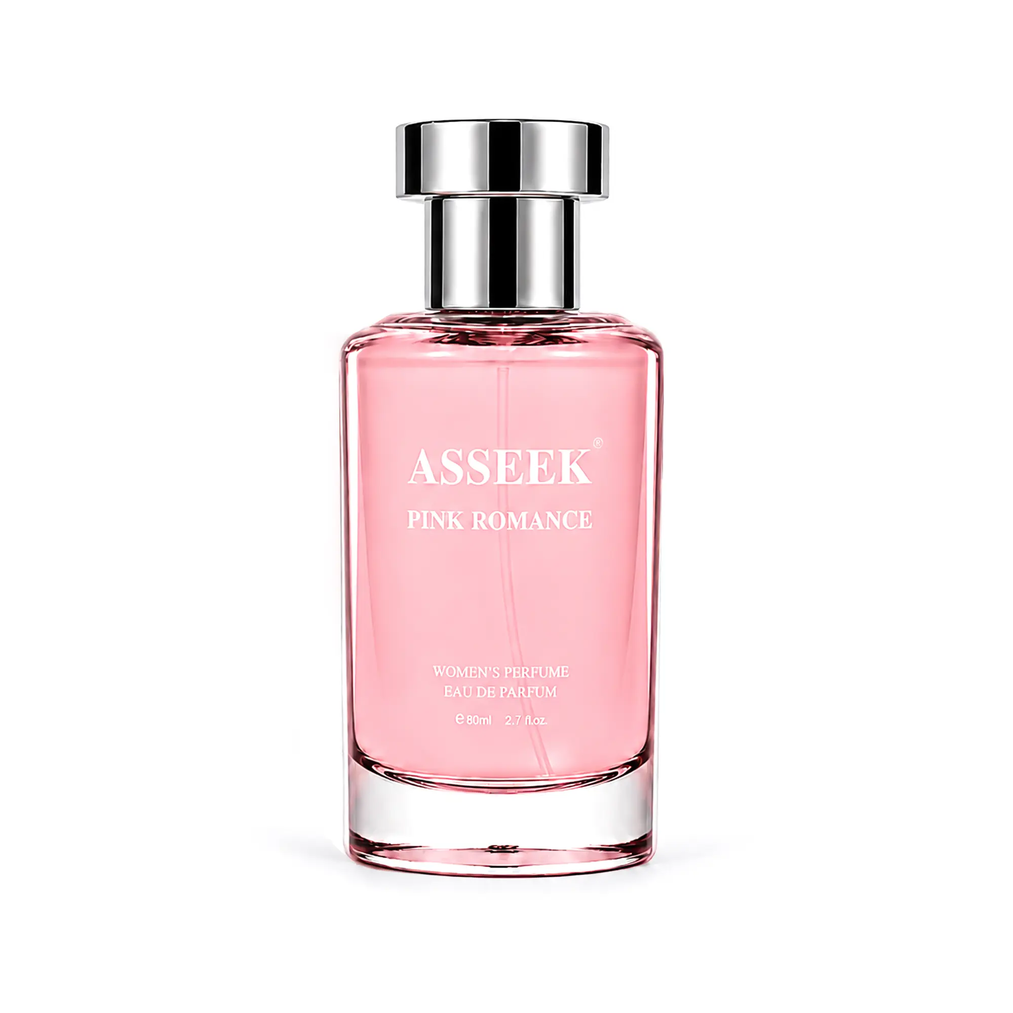 ASSEEK Pink Romance Women's Eau de Parfum (Alcohol Base, Single Item) - 80ml (2.7 fl oz) Sweet Fruity Floral Perfume with Strawberry, Raspberry, Peony, Jasmine, Vanilla for Date Night