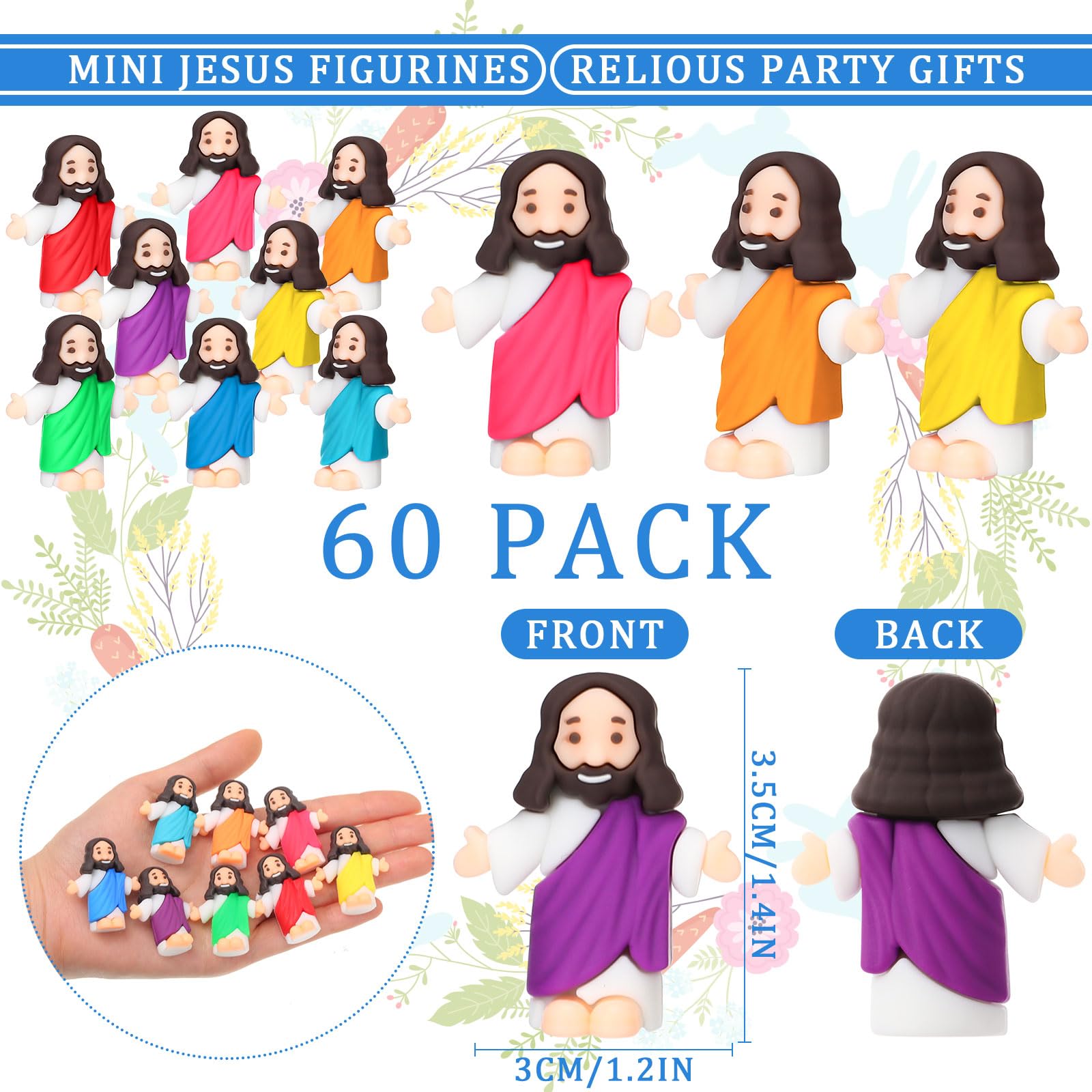 12set/24set/30set/36set/48set/50set/60set Prefilled Easter Eggs with Mini Jesus Figures for Easter Egg Hunt Basket Stuffers Fillers He Is Risen Easter Eggs Filled with Mini Jesus Figures for Boys Girls Outdoor Play Classroom Prize Easter Party Favors 12set/24set/30set/36set/48set/50set/60set Prefilled Easter Eggs with Mini Jesus Figures for Easter Egg Hunt Basket Stuffers Fillers He Is Risen Easter Eggs Filled with Mini Jesus Figures for Boys Girls Outdoor Play Classroom Prize Easter Party Favors