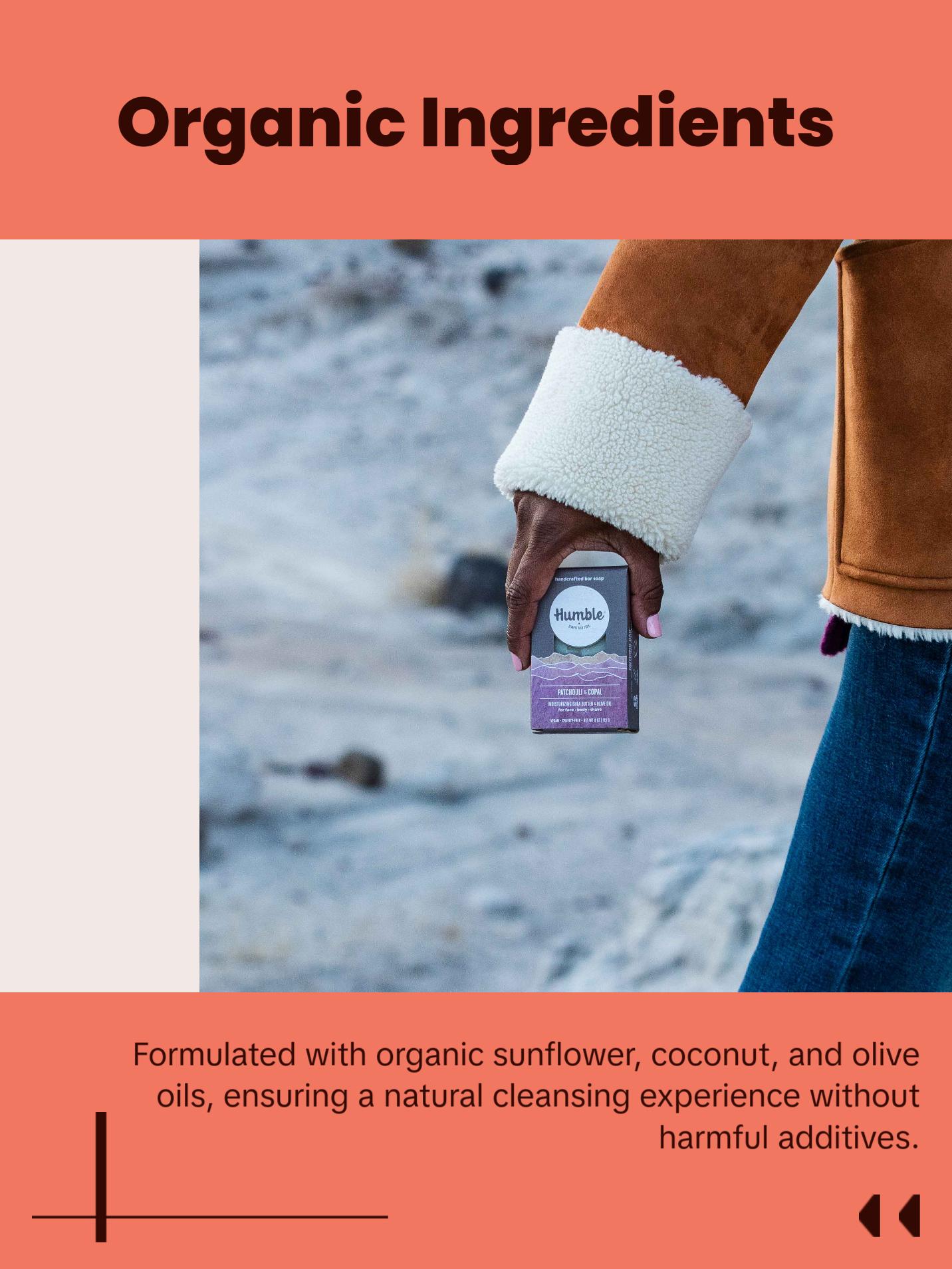 Humble Brands Moisturizing Patchouli & Copal Bar Soap