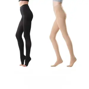 VOYUN 20-30 mmHg Medical Compression Pantyhose for Women Men Graduated Compression Tights Opened Toe Support Hose High Waist Leggings for Varicose Veins Edema Relief