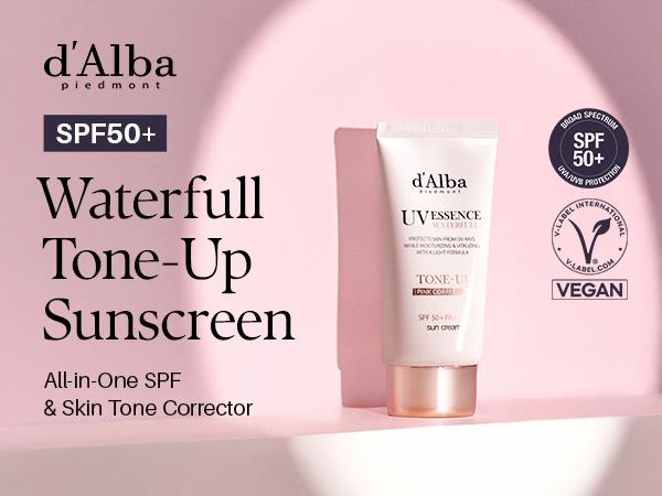[OFFICIAL d'Alba] [3 Bottles Set] White Truffle Waterfull Tone Up Sunscreen Serum (Total 5.07 fl oz)