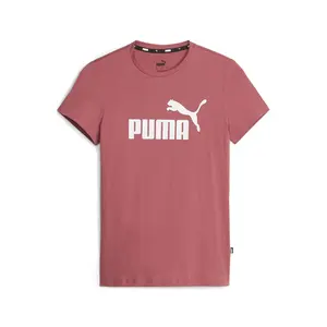 PUMA Womens Essentials Logo Crew Neck Short Sleeve Casual Tops Casual - Blue