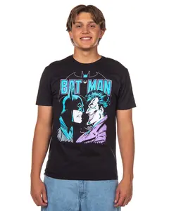 DC Comics Batman Shirt Mens The Joker Adult Short Sleeve Graphic Tee For Men And Women (Medium)