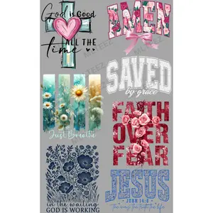 GOD IS GOOD ALL THE TIME (2) PREMADE GANGSHEET - 22X36 DTF TRANSFERS - DIRECT TO FILM