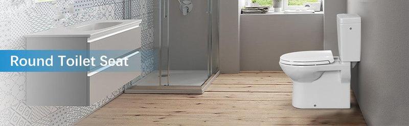 【GARVEE】Round Toilet Seat, Built-in potty training seat slow close, never loosen, fits adults and toddlers