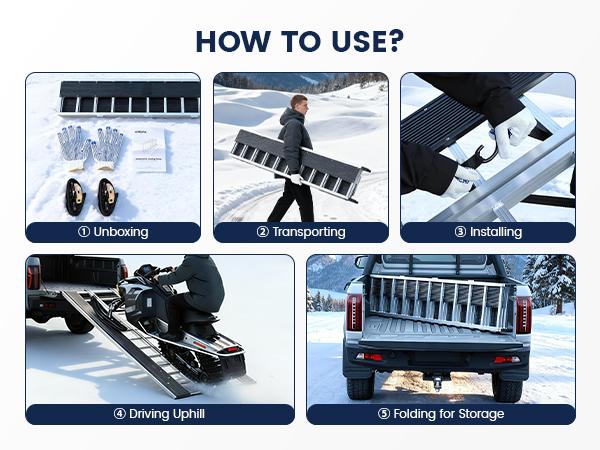 Aluminum Loading Ramp 77" x 54" Ultra-Wide, 1800LBS Capacity, Aluminum Tri-Fold Ramps with Ski Guides for Motorcycle/Dirt Bike/Trailer/ATV/UTV/Garden Tractor/Lawn Mower Aluminum Loading Ramp 77" x 54" Ultra-Wide, 1800LBS Capacity, Aluminum Tri-Fold Ramps with Ski Guides for Motorcycle/Dirt Bike/Trailer/ATV/UTV/Garden Tractor/Lawn Mower