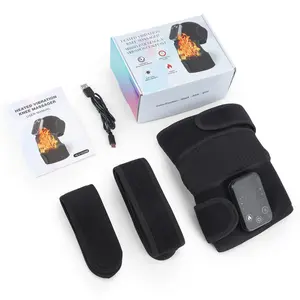Knee Massager,Cordless Knee Massager and Vibration,Adjustable Temperature Knee Massager with Clear Visible LED Screen Comfort