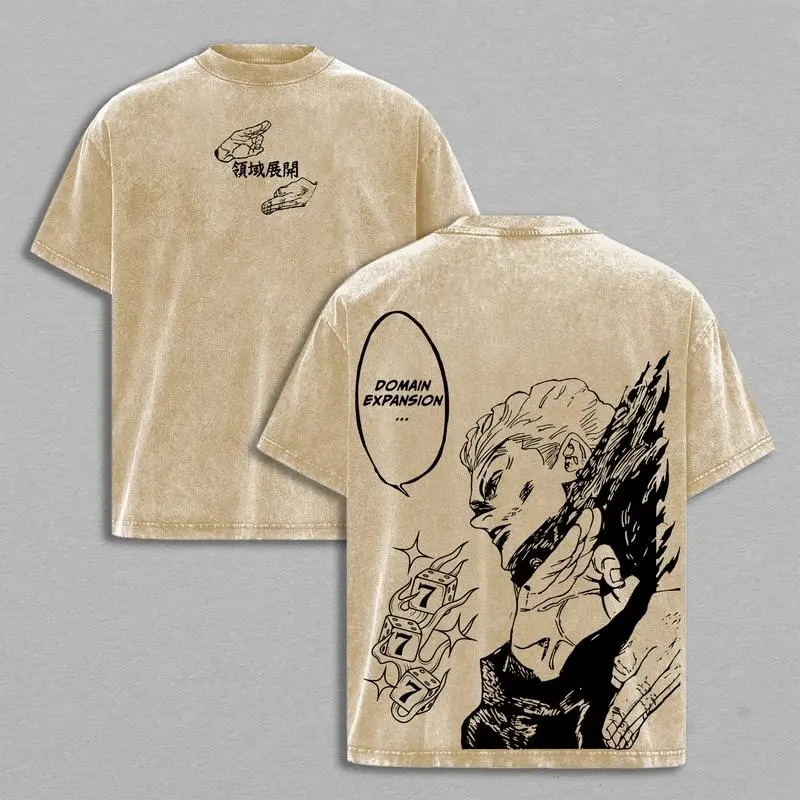 Hakari Kinji Jujutsu Kaisen Tee Washed - Vintage Washed Heavy