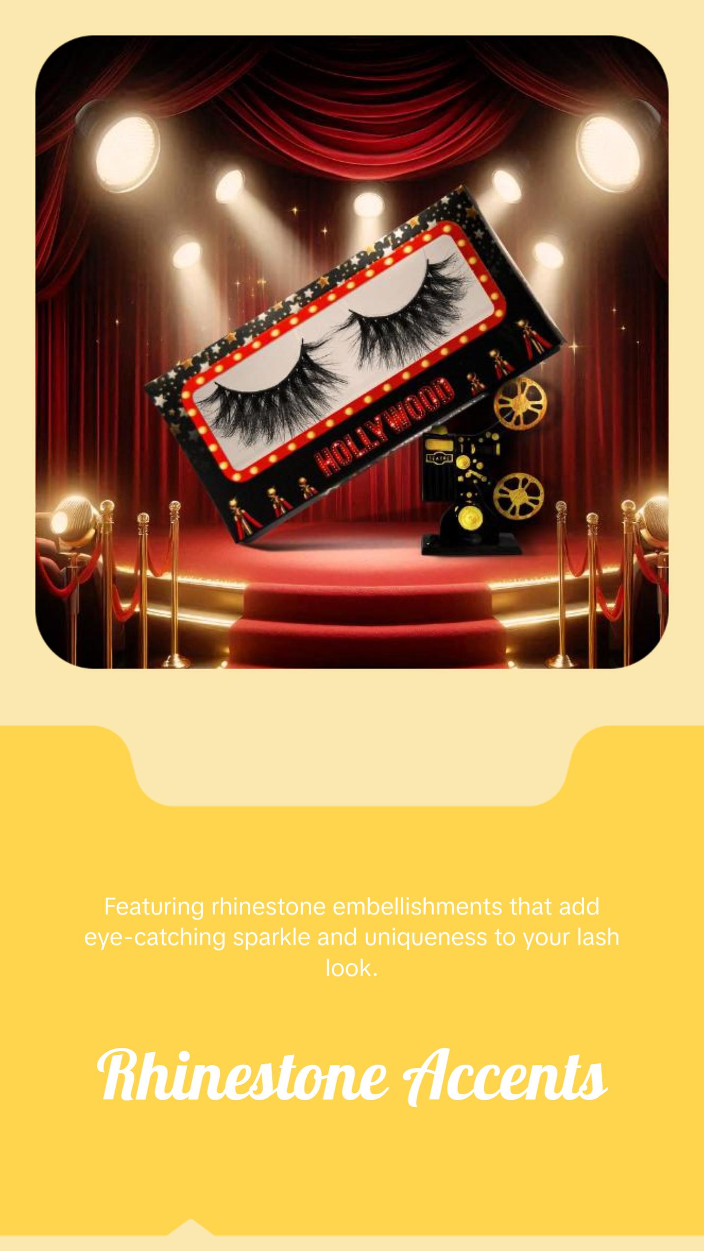 STUNT GIRL – Real Mink Eyelashes with Rhinestones | 15mm Length, Reusable Strip Lashes STUNT GIRL – Real Mink Eyelashes with Rhinestones | 15mm Length, Reusable Strip Lashes