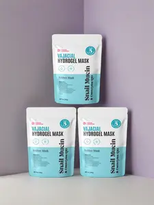 Divine Derriere DOWN THERE CARE - GET GLEAMIN Vajacial Hydrogel Mask with Snail Mucin & CoQ10 (3-Pack) COMPLETE KIT - Deeply Purifying Facial & Vajacial Masks - Modeling Rubber Mask Post Wax Shaving Bikini Area Skin Care Ingrown Repair Hydrojelly Mask