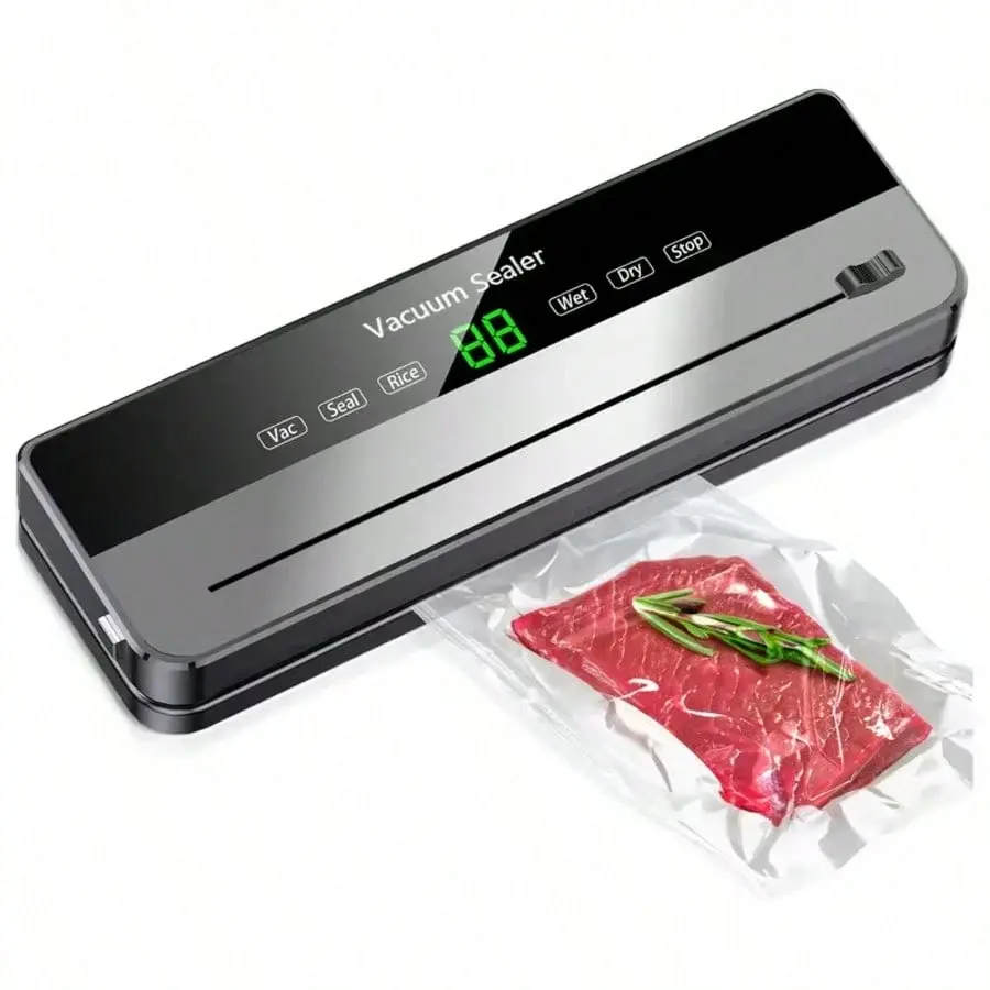 Senmeo 65000 PA Commercial Vacuum Sealer Machine System | With 10 Free Bags, Dry/Moist Modes, 6-In-1 Sealing For Storage & Sous Vide, Automatic, Modern Vacuum Sealer By