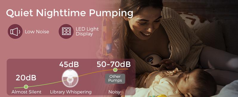 【Classic Edition】Momcozy  M5 Hands-Free Wearable Breast Pump, Double-Sealed Flange for Baby-Like Comfort, 3 Modes & 9 Suction Levels, Portable Electric Pump – 24mm, A