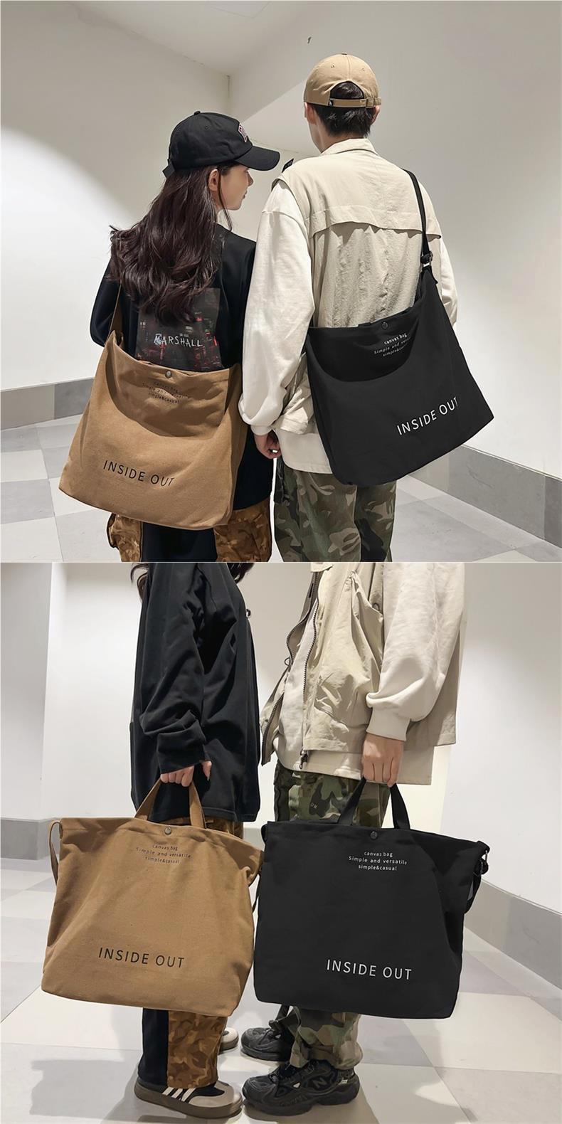 Retro Fall Crossbody Bag for Men & Women - Large Capacity Zippered Top Tote with Shoulder Straps, Ideal for Commuting, Work & Student Use, Perfect Gift Option