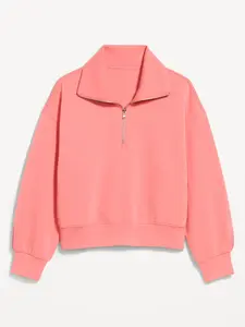 Old Navy Women's Bounce Fleece Half-Zip Pullover Sweatshirt
