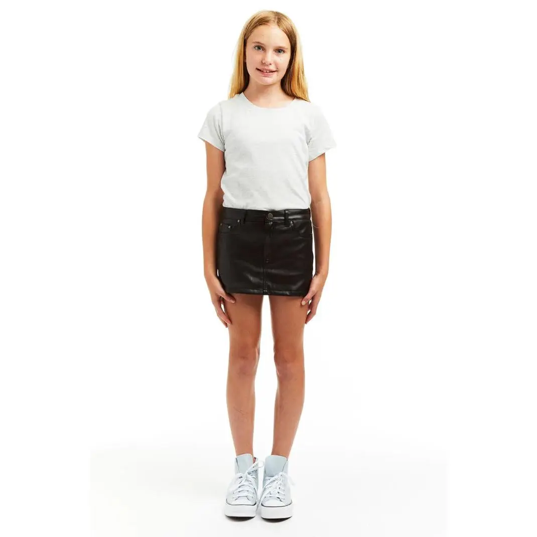 Black Leather Skort