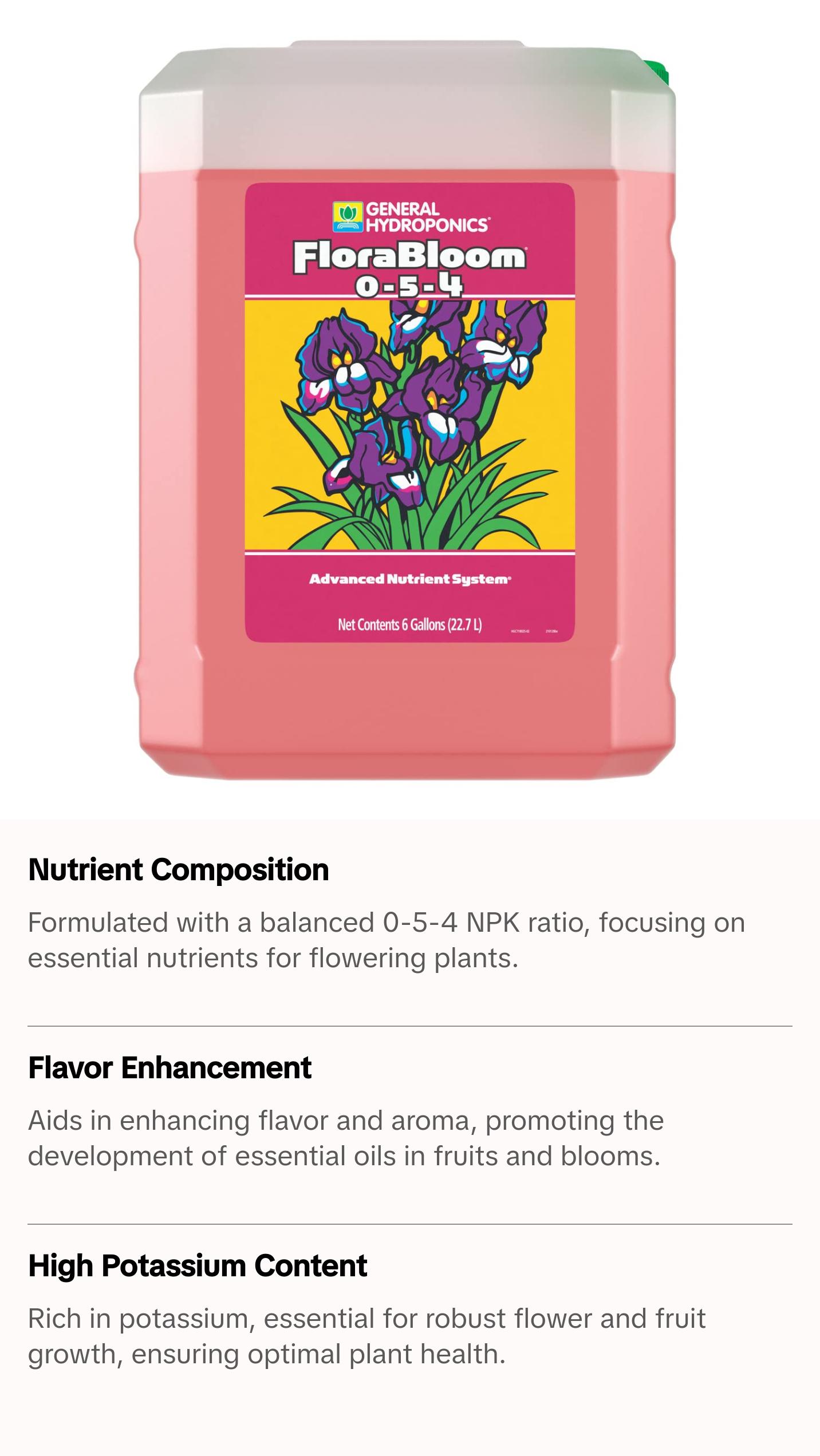 General Hydroponics® FloraBloom® 6 Gallon