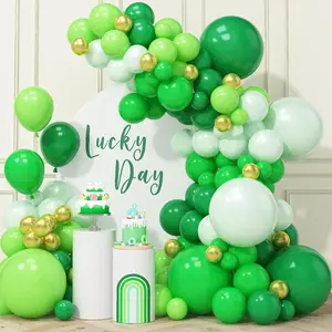 Green and Gold Balloon Garland Arch Kit 131pcs for Christmas, Baby Showers, and Themed Parties
