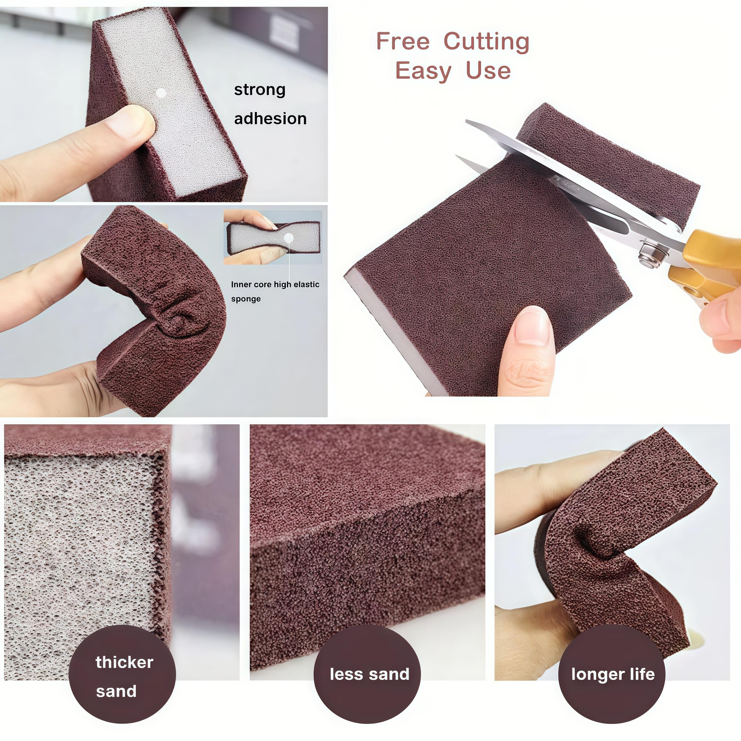 Emery Magic Sponge Eraser Set - Heavy-Duty Scouring Sponges for Non-Electric Descaling, Rust Removal, Dishwashing & Cookware Stain Remover, Kitchen Pot Cleaning Pads