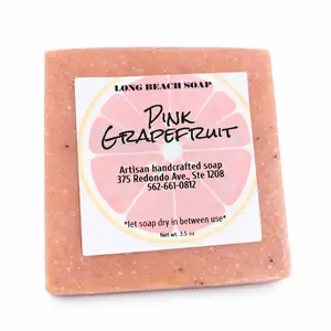 Pink Grapefruit cold process soap bar