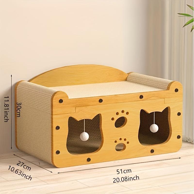 FANJUN-AMTECH Wooden Scratcher, Scratching Board, Bed, Pet Furniture for Small Pets,Stylish  Bed for Big and Small  Spacious cool cat stuff cozy cat scratcher indoor cat accessories cat toys   cat bed  hanging cat stuff