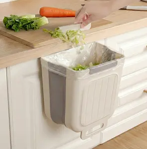 Gusto Lab Foldable Hanging Kitchen Trash Can for Cabinet Door, Collapsible Garbage Bin for RV, Bathroom & Car - Space Saving Waste Bin