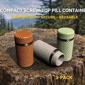 Compact Screw-Top Pill Container (3-Pack) – Watertight & Reusable