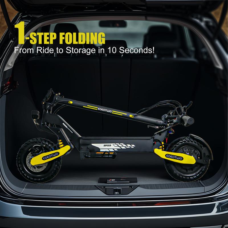 EOEOTWO All Terrain Electric Scooter,1200W Violent Motor,30MPH Fast 20/40Miles Range,3 Seconds Folding,330LBs Load Capacity,Dual Shock Absorption,Foldable Off-Road E-Scooter