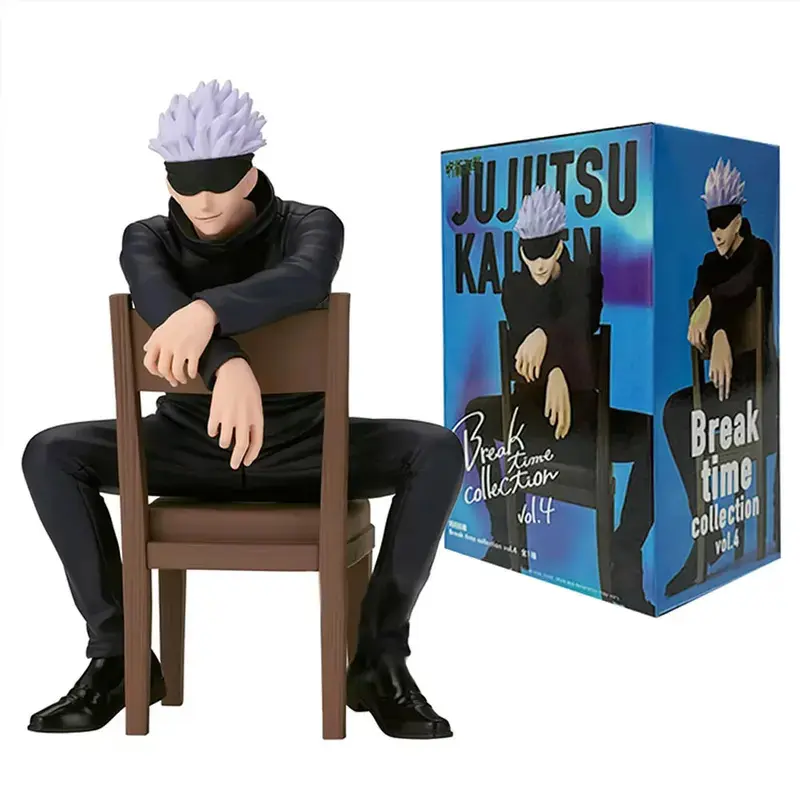 11cm in height Anime Jujutsu Kaisen Gojo Satoru Rest Time Sitting Chair Figure, High-Temperature Proof PVC Anime Figure, Toy Gift for Collection & Decoration, Anime Figures