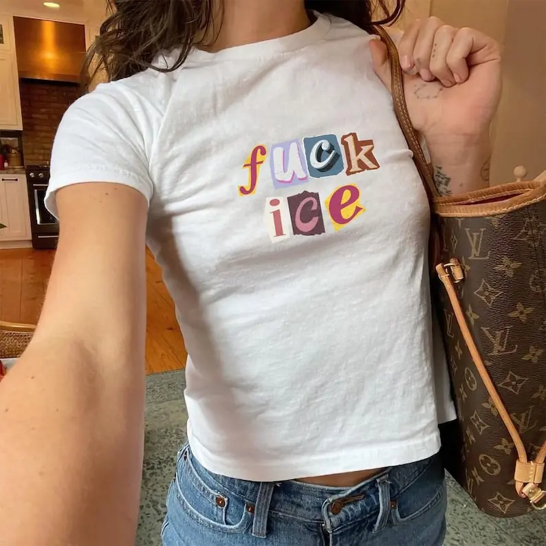 Fuck ICE Baby Tee, Abolish ICE Crop Top, Chinga la Migra Women's Tee, LA Ice Protest, Foxtrot Delta Tango, Resistance Shirt, Social Justice
