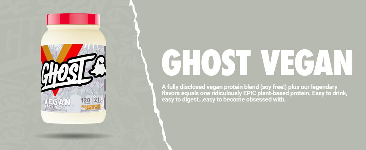 GHOST Vegan Protein Powder - 2lb, 20g of Protein - Plant-Based Pea & Organic Pumpkin Protein - Post Workout & Nutrition Shakes - Soy & Gluten-Free GHOST Vegan Protein Powder - 2lb, 20g of Protein - Plant-Based Pea & Organic Pumpkin Protein - Post Workout & Nutrition Shakes - Soy & Gluten-Free