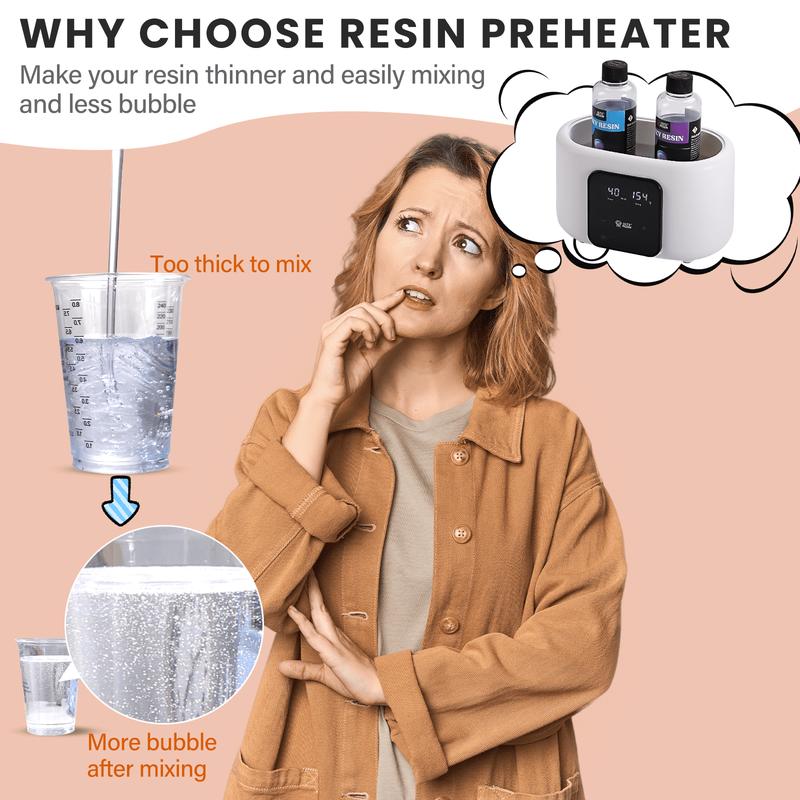 Auto Resin Preheater, Accurate Temp Control Resin Warmer, with LCD Display, Timer, Reduce Bubble and Thins Viscosity, for 8,16,32oz Epoxy Résin, UV Résin, Silicone Rubber- LET'S RESIN Auto Resin Preheater, Accurate Temp Control Resin Warmer, with LCD Display, Timer, Reduce Bubble and Thins Viscosity, for 8,16,32oz Epoxy Résin, UV Résin, Silicone Rubber- LET'S RESIN