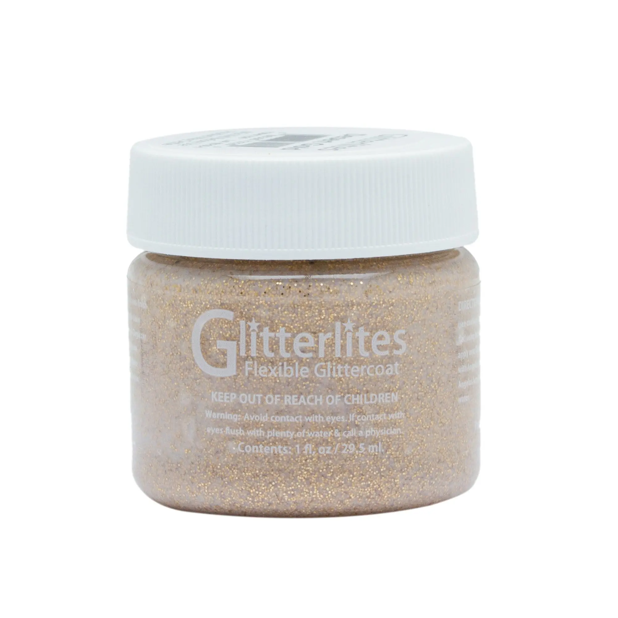 Angelus Glitterlites Paint - Desert Gold, Flexible Acrylic Glitter Paint, Will Not Crack Or Peel