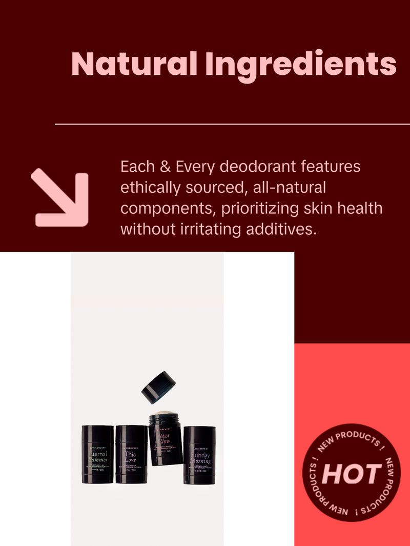 Each & Every The Mini Edit (4 Pack, 0.8oz - Coconut & Lime, Lavender & Lemon, Rose & Vanilla, Raspberry & Mandarin)