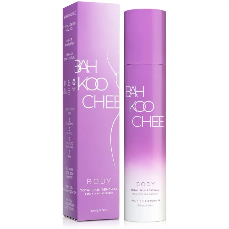 Bakuchiol Body Serum – Brightening Glow + Texture Tone | Niacinamide & Caffeine | Smooth, Radiant Skin (120ml)