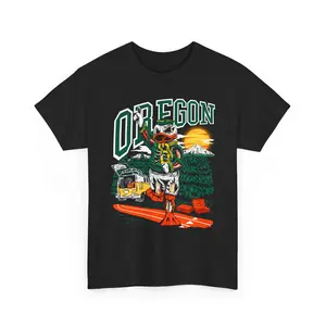 Oregon Ducks Mascot Football Gildan 5000 Shirt