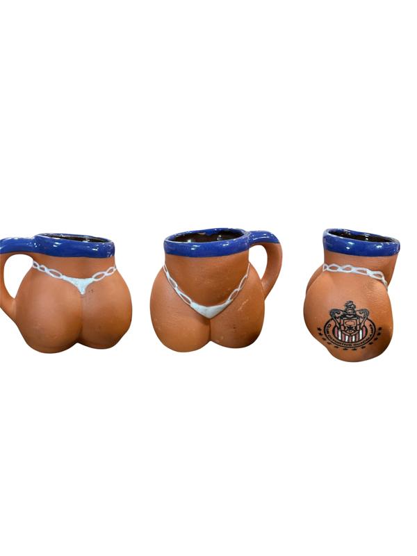 Cheeky Mexican Booty Mug - Funny Thong, Blue & White, Reusable Drinkware, Ideal for Father, Friend, Amigo, and Chivas Fans Ceramic Coffee